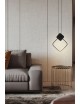 Lampadario sospeso led 12w quadrato nero lampada da soffitto comodino design moderno