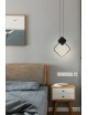 Lampadario sospeso led 12w quadrato nero lampada da soffitto comodino design moderno