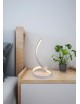 Lampada da scrivania led 12w spirale abajour luce tavolo bianca design moderno