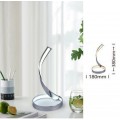Lampada da scrivania luce led 12w spirale vortice lampada tavolo comodino argento design moderno decorativo
