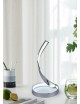 Lampada da scrivania luce led 12w spirale vortice lampada tavolo comodino argento design moderno decorativo