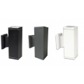 Applique quadrato da esterno IP55 doppio luce led gu10 parete giardino muro