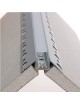 Profilo angolare da incasso per cartongesso in alluminio per strip led a scomparsa 2 metri