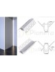 Profilo angolare da incasso per cartongesso in alluminio per strip led a scomparsa 2 metri