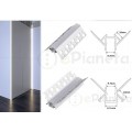 Profilo angolare da incasso per cartongesso in alluminio per strip led a scomparsa 2 metri