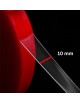 Nastro biadesivo 5 m 10mm per strip striscia led extra forte resistente al calore trasparente