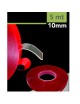 Nastro biadesivo 5 m 10mm per strip striscia led extra forte resistente al calore trasparente