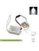 Punto luce segnapasso mini faretto luce led bianco 1 watt incasso metallo