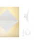 Applique da parete led 10w doppia luce quadrato bianco design moderno per interno geometrico comodino