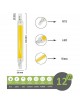 Lampadina led attacco R7S 12w cob luce lineare 118mm slim trasparente sostituto alogena a basso consumo