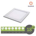 Pannello led quadrato 18W da incasso 21x21 lampada soffitto slim luce bianco naturale calda