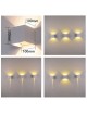 Applique doppio Nero cubo led 6W luce regolabile IP65 faretto a muro parete
