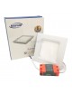 Pannello led quadrato 6W da incasso 12x12 lampada soffitto slim luce calda 3000k