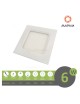 Pannello led quadrato 6W da incasso 12x12 lampada soffitto slim luce calda 3000k