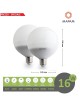 X2 Lampadina led E27 globo G120 16W luce bianca naturale calda Mapam palla sfera