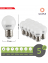 X10 lampadina led E27 globo 5w bulbo G45 luce bianca Mapam