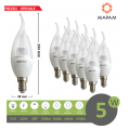 X10 lampadina led 5w E14 candela trasparente attacco piccolo luce bianco