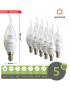 X10 lampadina led 5w E14 candela trasparente attacco piccolo luce bianco