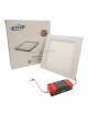 Pannello led quadrato 12W da incasso 17x17 lampada soffitto slim luce bianco naturale calda