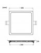 Pannello led quadrato 18W da incasso 21x21 lampada soffitto slim luce bianco naturale calda