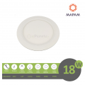 Pannello led rotondo 18W da incasso lampada faretto tondo da soffitto slim luce calda naturale bianco