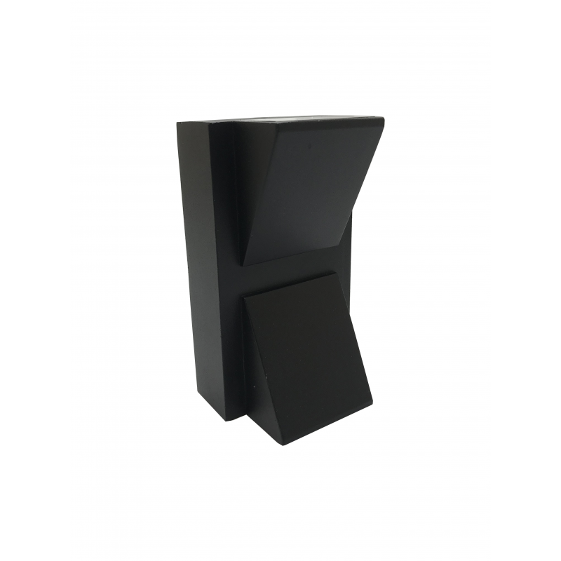Lampada applique da parete Nero doppia luce led 10W per esterni IP55