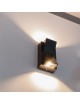 Lampada applique da parete Nero doppia luce led 10W per esterni IP55