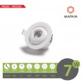 Faretto led cob 7w orientabile tondo 220V ghiera bianco da incasso cartongesso luce fredda naturale calda