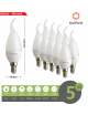 X10 Lampadina led E14 candela opaca 5w attacco piccolo luce bianca naturale calda