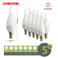 X10 Lampadina led E14 candela opaca 5w attacco piccolo luce bianca naturale calda