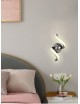 Applique a parete led 9w spirale verticale argento design moderno luce bianco naturale per interno comodino camera