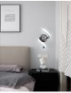 Applique a parete led 9w spirale verticale argento design moderno luce bianco naturale per interno comodino camera