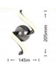 Applique a parete led 9w spirale verticale argento design moderno luce bianco naturale per interno comodino camera