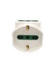 Adattatore riduttore triplo spina shuko 10/16A P17 2P/T con 2 prese bipasso e 1 presa shuko bianco