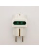 Adattatore riduttore triplo spina shuko 10/16A P17 2P/T con 2 prese bipasso e 1 presa shuko bianco