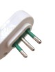 Spina elettrica volante 10A 2P/T S17 salva spazio presa grande uscita cavo assiale bianco 250V per prolunga