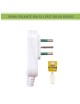 Spina elettrica volante 10A 2P/T S17 salva spazio presa grande uscita cavo assiale bianco 250V per prolunga