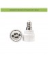 Adattatore convertitore da attacco piccolo E14 a GU10 portalampada riduttore bianco 220V per lampadina