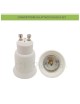 Adattatore convertitore da GU10 a attacco grande E27 portalampada riduttore bianco 220V per lampadina