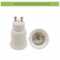 Adattatore convertitore da GU10 a attacco grande E27 portalampada riduttore bianco 220V per lampadina