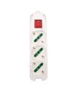 Multipresa prolunga elettrica con 3 prese shuko 16A 250V ciabatta bianco cavo 1.5 mt con interruttore