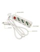 Multipresa prolunga elettrica con 3 prese shuko 16A 250V ciabatta bianco cavo 1.5 mt con interruttore
