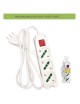 Multipresa prolunga elettrica con 3 prese shuko 16A 250V ciabatta bianco cavo 1.5 mt con interruttore