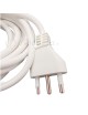 Prolunga elettrico 3 5 10mt con spina piatta presa shuko 10 16A 250V cavo bianco lineare 3G1