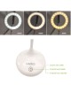 Lampada da scrivania cerchio led touch luce lettura ricaricabile usb bianco orientabile lume tavolo comodino design moderno