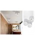 Plafoniera cilindro 3 luci led attacco GU10 in gesso lampada da soffitto moderno bianco verniciabile