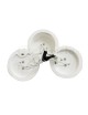 Plafoniera cilindro 3 luci led attacco GU10 in gesso lampada da soffitto moderno bianco verniciabile