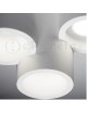 Plafoniera 5 cilindri in gesso luce led attacco GU10 lampada da soffitto moderno bianco verniciabile