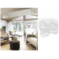 Plafoniera 5 cilindri in gesso luce led attacco GU10 lampada da soffitto moderno bianco verniciabile