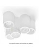 Plafoniera 5 cilindri in gesso luce led attacco GU10 lampada da soffitto moderno bianco verniciabile